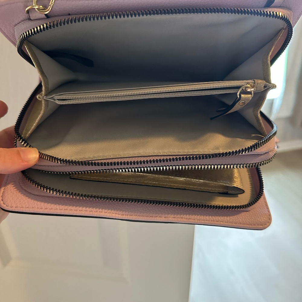 Gianni Bini Purple and Gold Crossbody Bag with Ornate Clasp - Picture 5 of 8